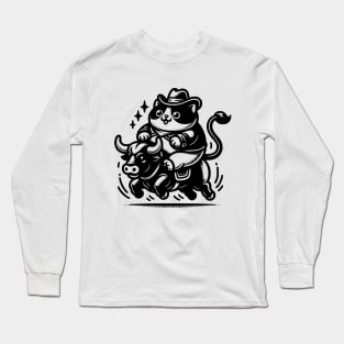 Rodeo Cowboy Cat Long Sleeve T-Shirt